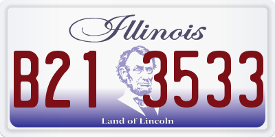 IL license plate B213533