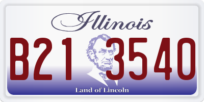 IL license plate B213540