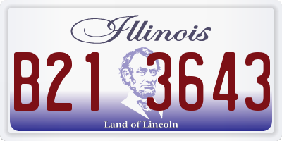IL license plate B213643
