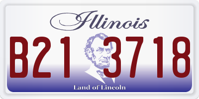 IL license plate B213718