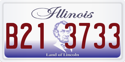IL license plate B213733