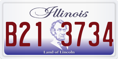 IL license plate B213734