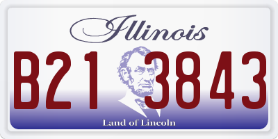 IL license plate B213843