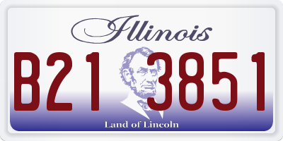 IL license plate B213851