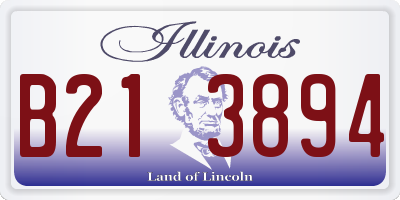 IL license plate B213894
