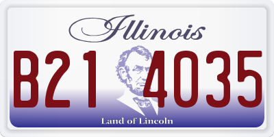 IL license plate B214035