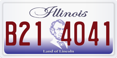 IL license plate B214041