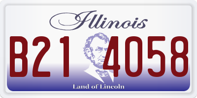 IL license plate B214058