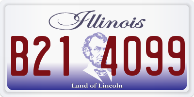 IL license plate B214099