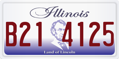 IL license plate B214125