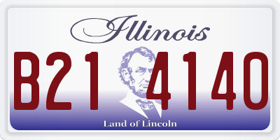 IL license plate B214140