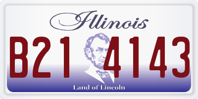 IL license plate B214143