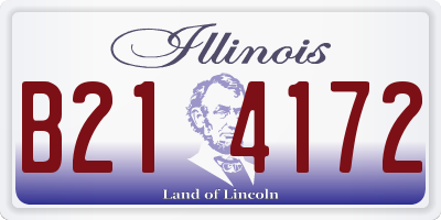 IL license plate B214172
