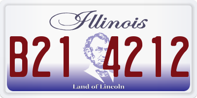 IL license plate B214212