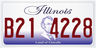 IL license plate B214228