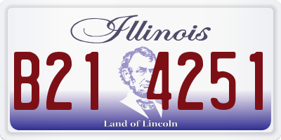 IL license plate B214251