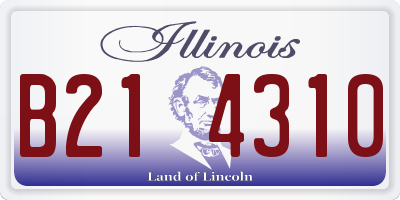IL license plate B214310