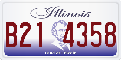 IL license plate B214358