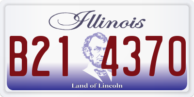 IL license plate B214370