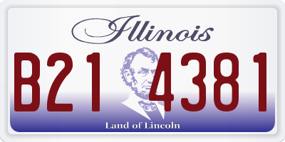 IL license plate B214381