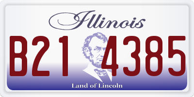IL license plate B214385