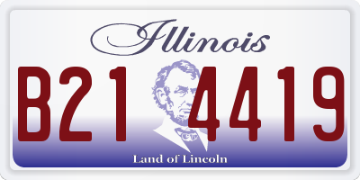IL license plate B214419