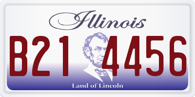IL license plate B214456