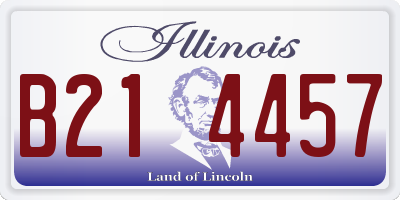 IL license plate B214457
