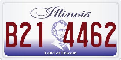 IL license plate B214462