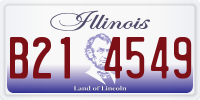 IL license plate B214549