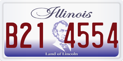 IL license plate B214554