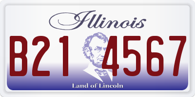 IL license plate B214567