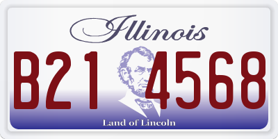 IL license plate B214568