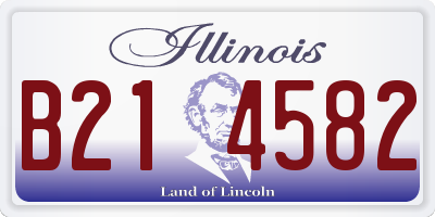 IL license plate B214582