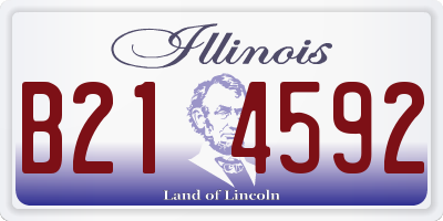 IL license plate B214592