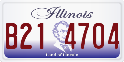 IL license plate B214704