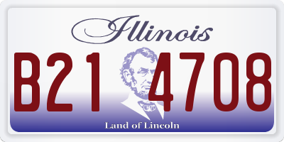 IL license plate B214708