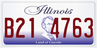 IL license plate B214763