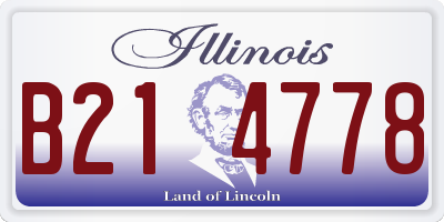 IL license plate B214778