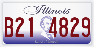 IL license plate B214829