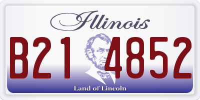 IL license plate B214852