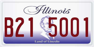 IL license plate B215001