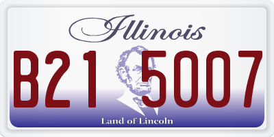 IL license plate B215007