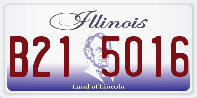 IL license plate B215016