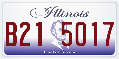IL license plate B215017