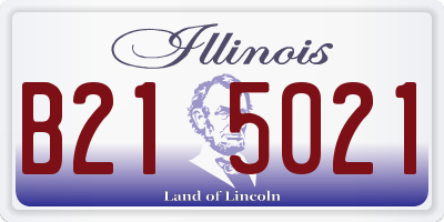 IL license plate B215021