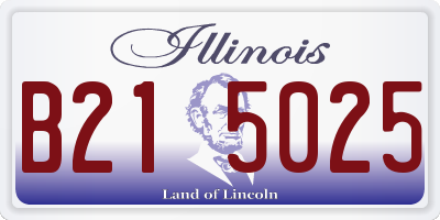 IL license plate B215025