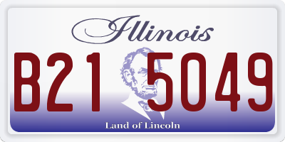 IL license plate B215049
