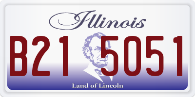 IL license plate B215051