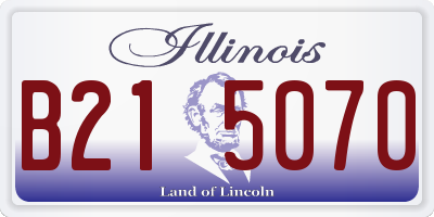 IL license plate B215070